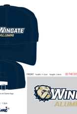 The Game Deep Navy Dog Head Wingate Alumni Navy Unstructured Adjustable Hat