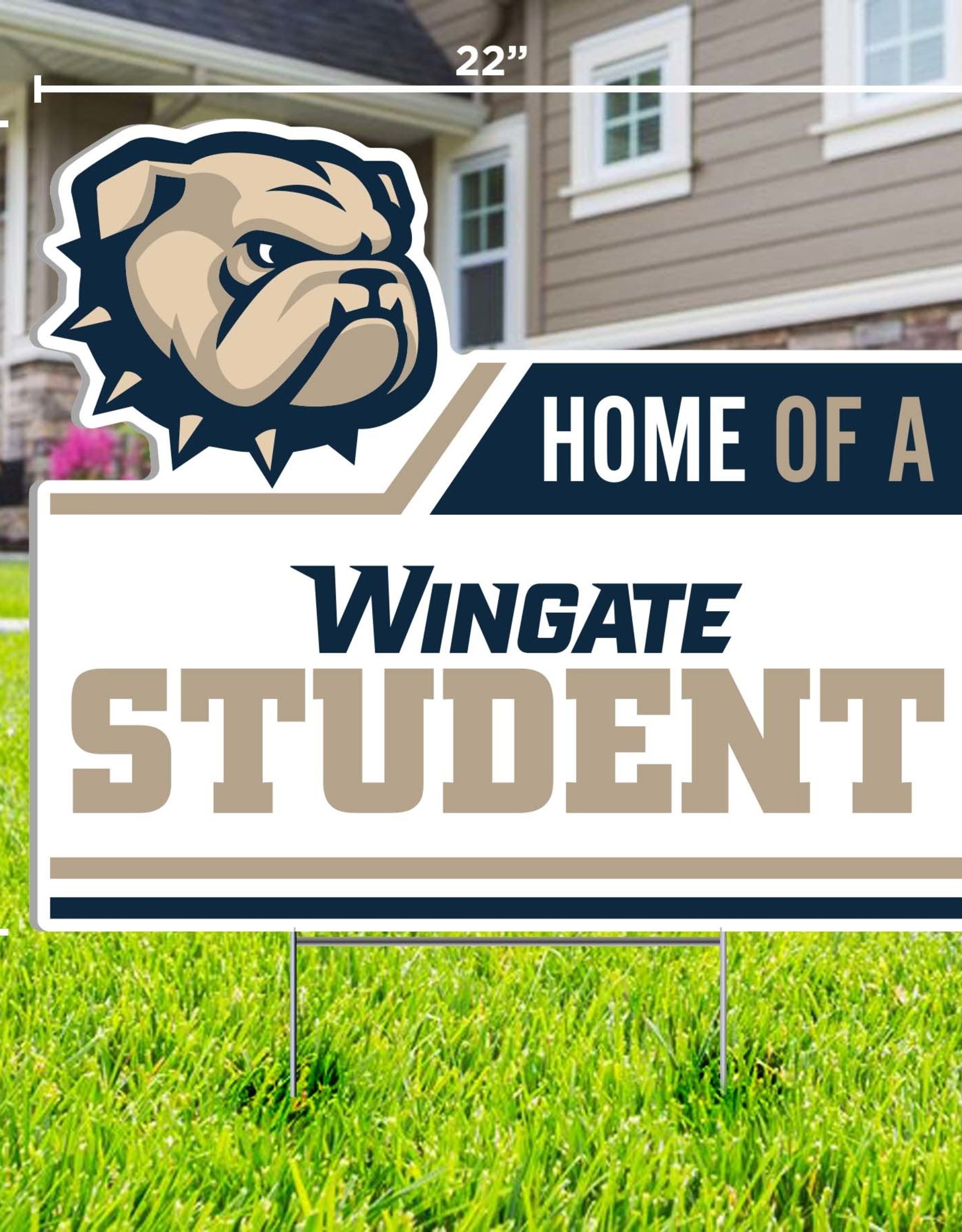 CDI DROP SHIP Dog Head Home Of A Wingate Student Yard Sign