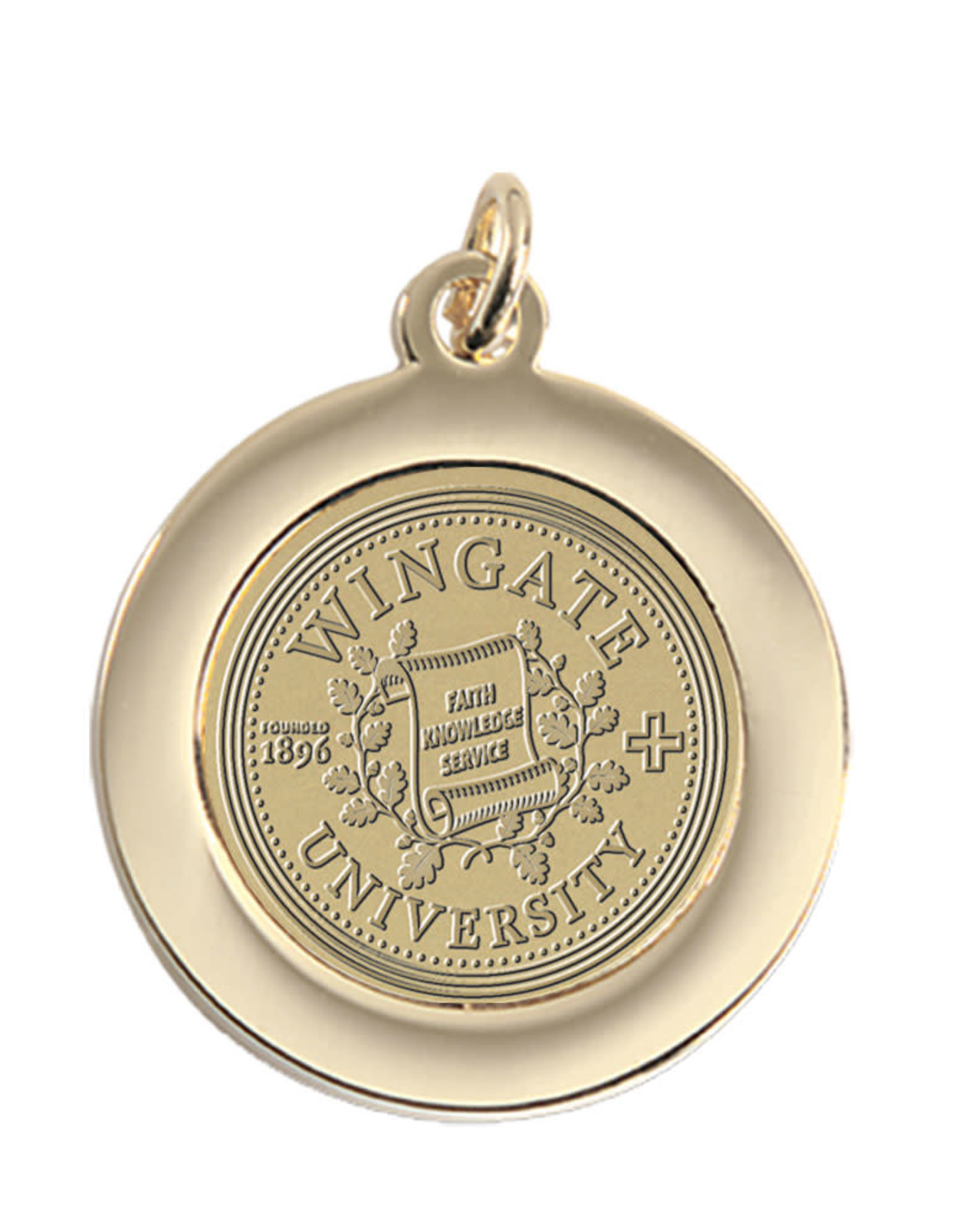 Jardine Gold Etched Seal Pendant Charm