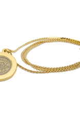 Gold Etched Seal Pendant Necklace