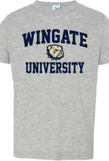 Toddler Grey Wingate Dog Head University Short Sleeve T Shirt