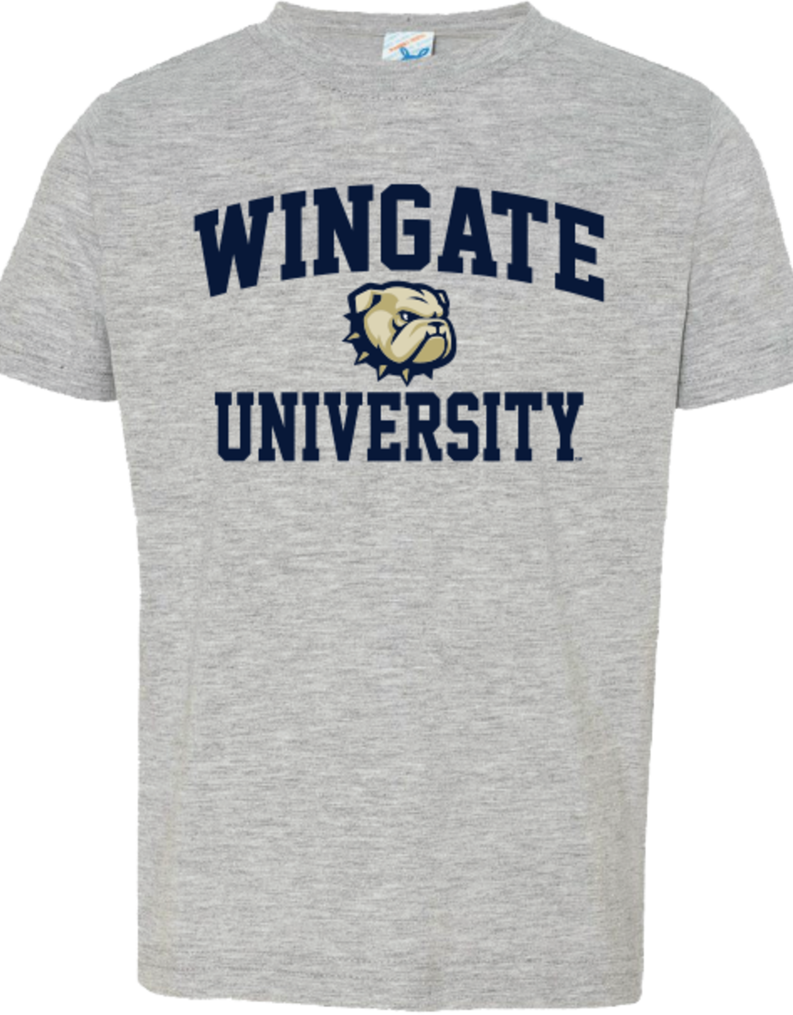 Toddler Grey Wingate Dog Head University Short Sleeve T Shirt