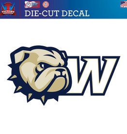 Victory Tailgate DROP SHIP ONLY 12x12 Die-Cut Vinyl Decal Doghead W Logo 2 (ONLINE ONLY)