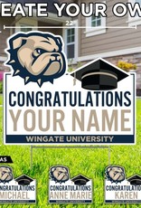 CDI DROP SHIP ONLY Dog Head Congratulations Custom Name Yard Sign (ONLINE ONLY)