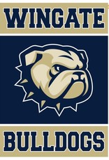 Wincraft 28 x 40 Vertical Navy Gold Wingate Dog Head Bulldogs Double Sided Flag
