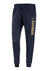 Nike Ladies Navy Swoosh Over Wingate  Varsity Fleece Jogger Sweatpants