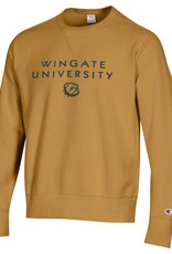 Champion Gold Vintage Wash Wingate University Dog Head Crewneck Sweatshirt