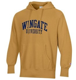 Champion Gold Vintage Wash Wingate University Hoodie Sweatshirt