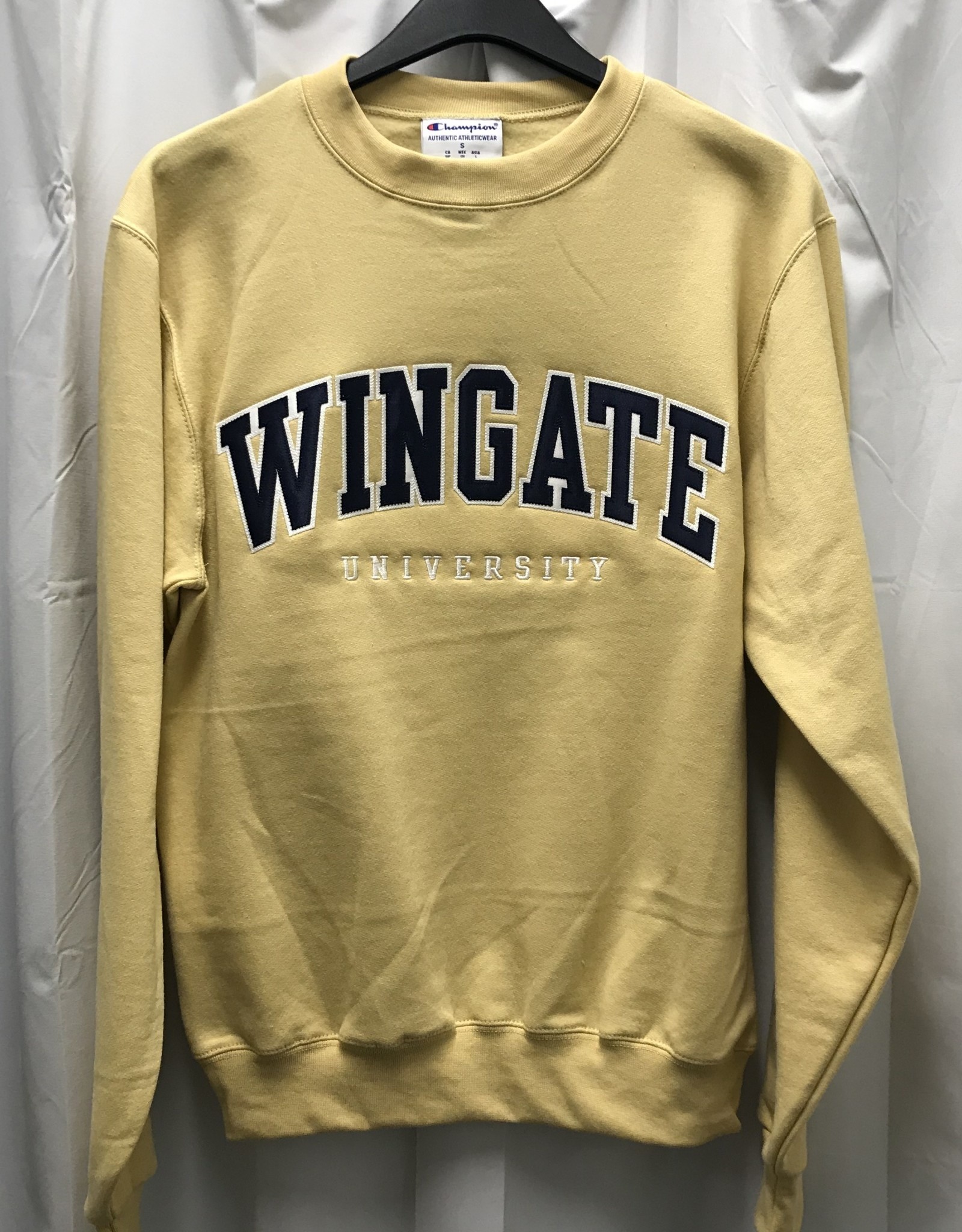 Champion Vegas Gold Powerblend Wingate University Embroidered Crewneck Sweatshirt