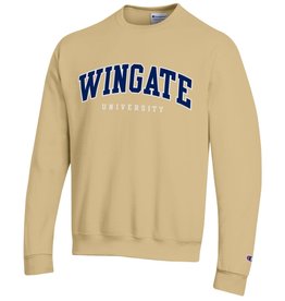 Champion Vegas Gold Powerblend Wingate University Embroidered Crewneck Sweatshirt