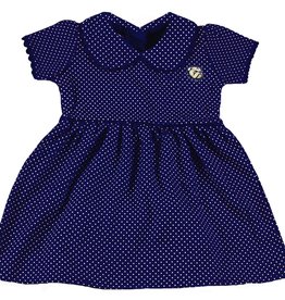 Navy Dog Head W Peter Pan Dress and Bloomers