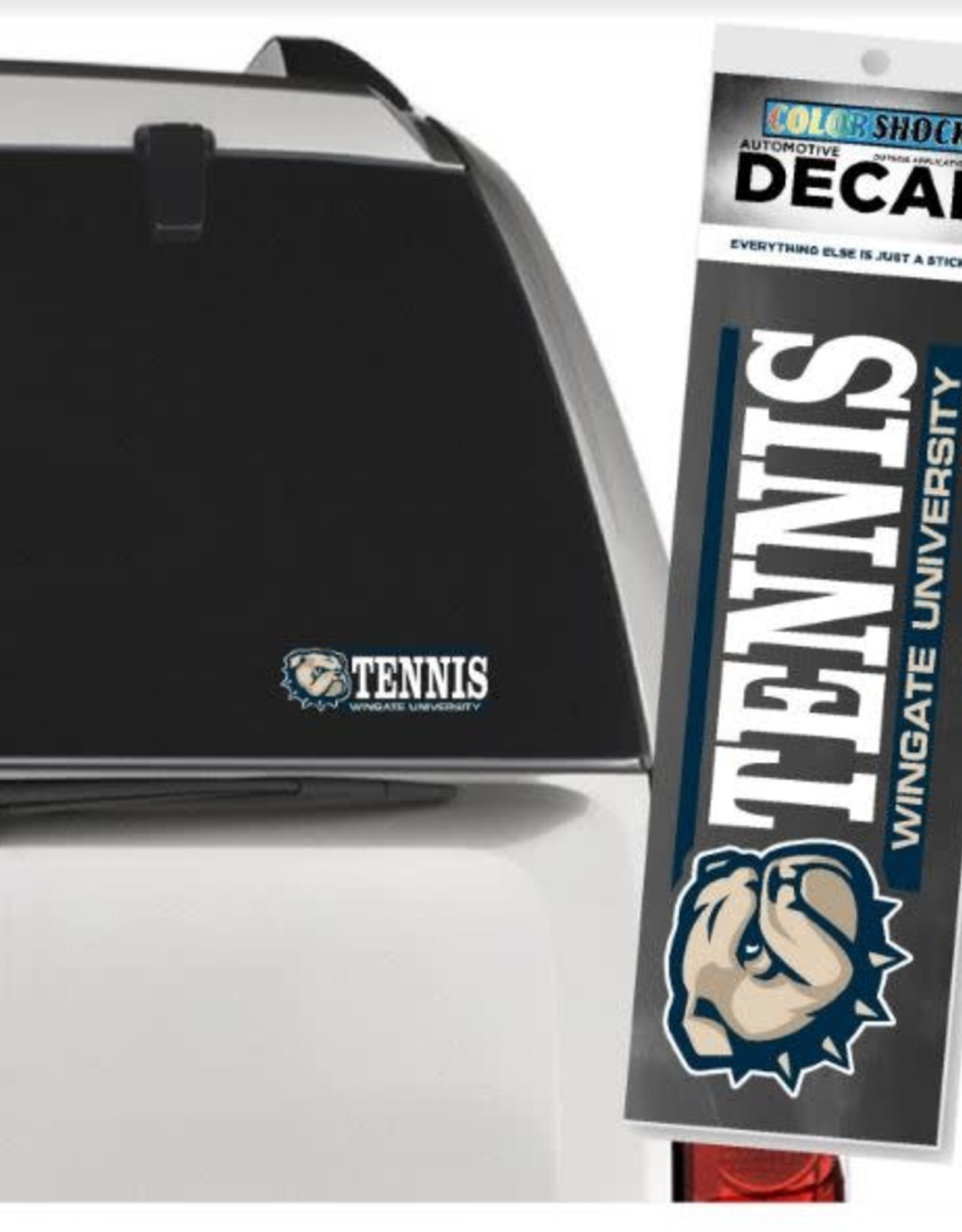 CDI 2 x 6 Dog Head Tennis Over Wingate University Decal