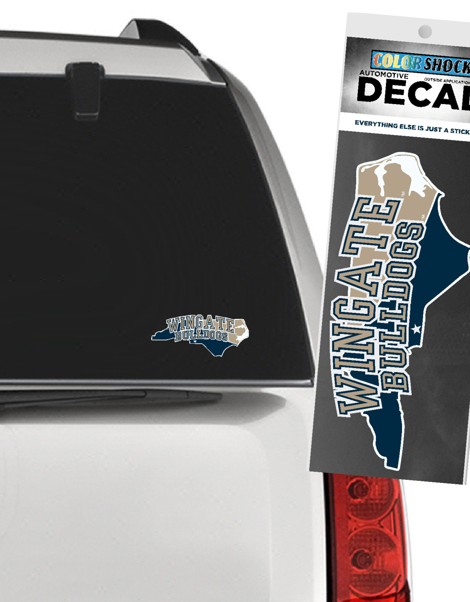 Color Shock Wingate Bulldogs State of NC Decal