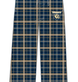 Navy Gold Wingate Dog Head Flannel Pajama Pants