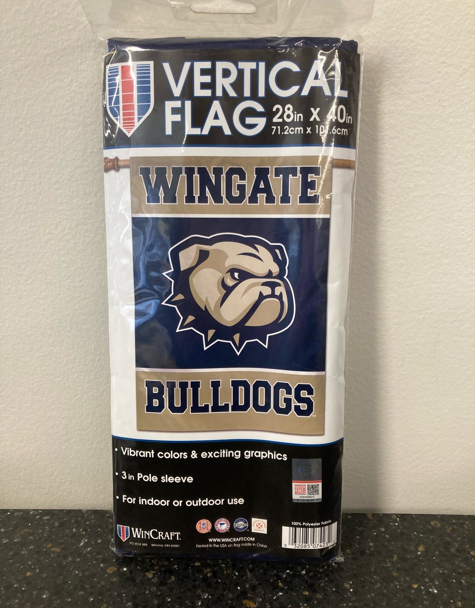 Wincraft 28 x 40 Wingate Dog Head Bulldogs Double Sided Flag