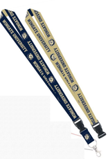 Wincraft Navy With Gold Dog Head Wingate University Reversible Lanyard