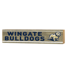 3x13 Gold Wooden Wingate Bulldogs Full Dog Plaque