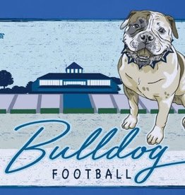 Gildan Soft Royal Wingate Bulldog Football Stadium Short Sleeve T Shirt