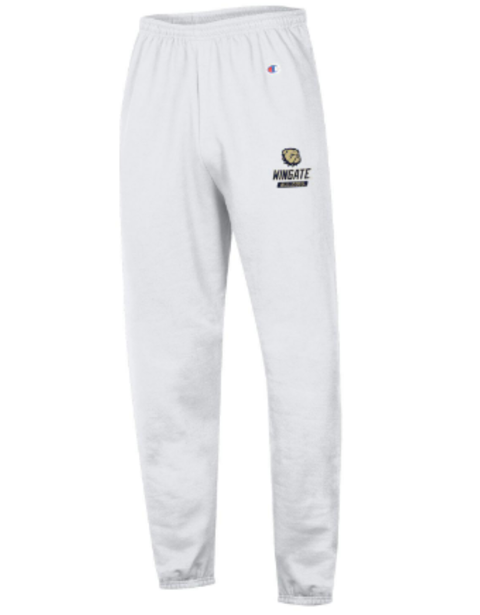 Champion White Dog Head Wingate Bulldogs Powerblend Banded Sweatpants