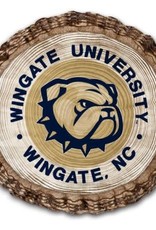 Legacy 4 x 4.25 Wingate University Dog Head Bulldogs Barky Wood Coaster