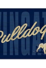 Legacy 25 x 36 Navy Wingate Bulldogs Full Standing Dog Wood Plank Sign