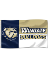 3 x 5 Navy White Dog Head Wingate Bulldogs State Flag