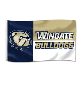 3 x 5 Navy White Dog Head Wingate Bulldogs State Flag