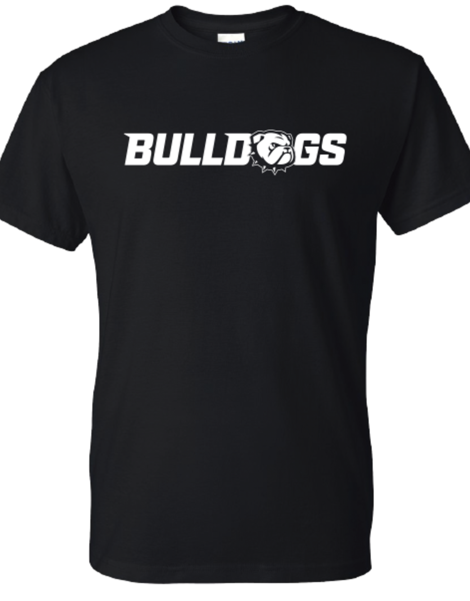 Gildan Heavy Cotton Black Bulldogs Dog Head O Short Sleeve T Shirt