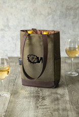 Picnic Time DROP SHIP ONLY  Dark Khaki  Dog Head W 2 Bottle Insulated Wine Cooler Bag (ONLINE ONLY)