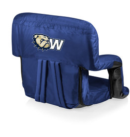 Picnic Time DROP SHIP ONLY  Blue Dog Head W Ventura Portable Reclining Stadium Seat (ONLINE ONLY)