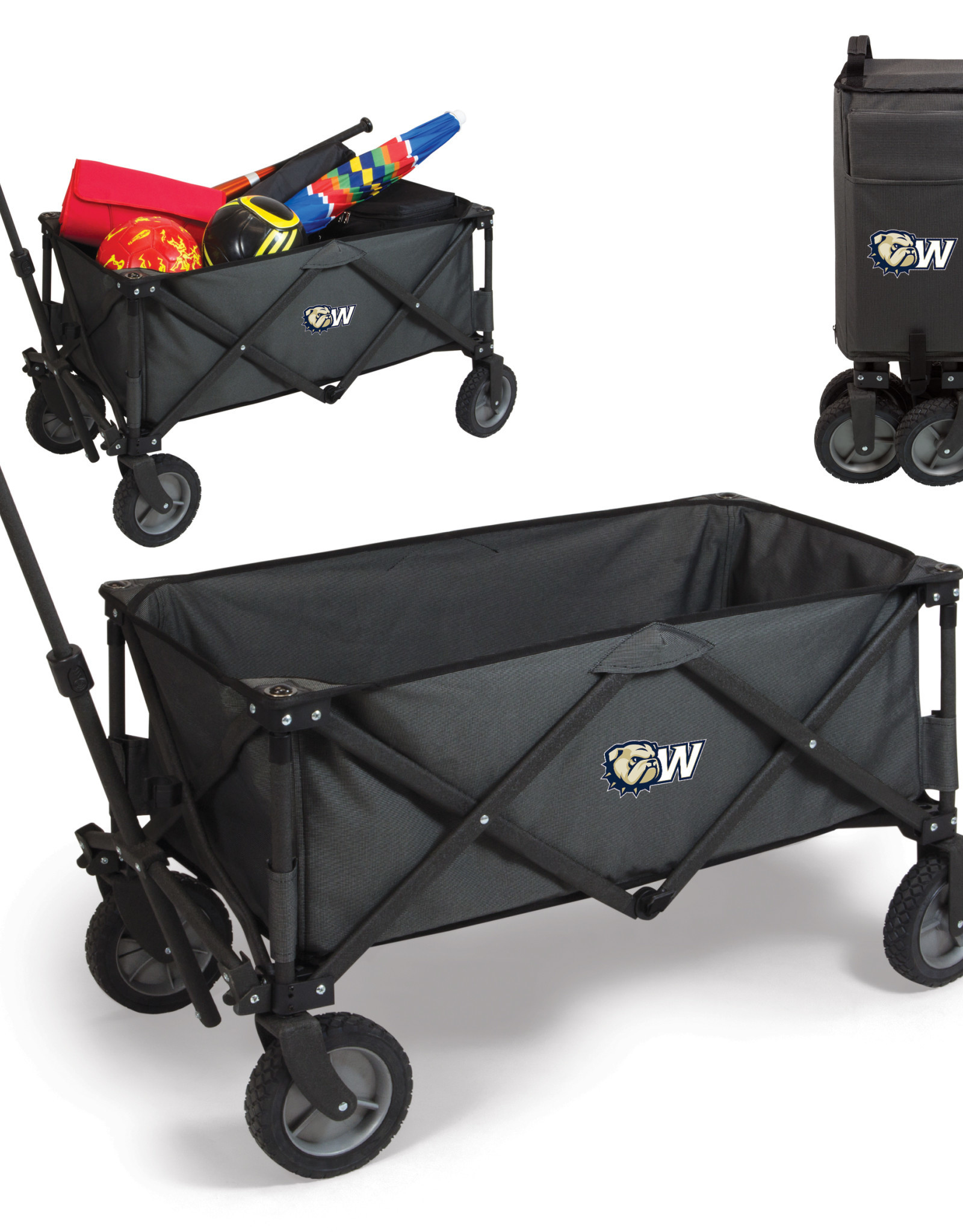 Picnic Time DROP SHIP ONLY  Dark Grey Dog Head W Adventure Wagon Portable Utility Wagon (ONLINE ONLY)