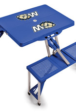 Picnic Time DROP SHIP ONLY  Royal Blue Dog Head W Picnic Table Portable Folding Table with Seats (ONLINE ONLY)