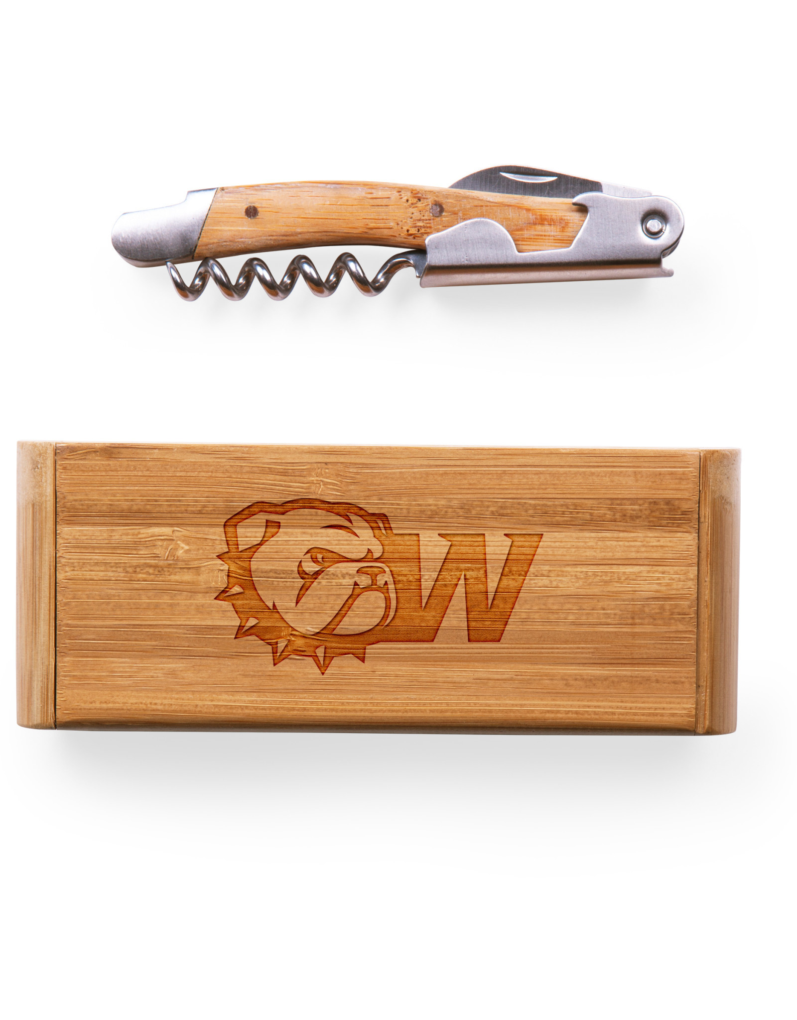 Picnic Time DROP SHIP ONLY  Dog Head W Elan Deluxe Corkscrew In Bamboo Box (ONLINE ONLY)