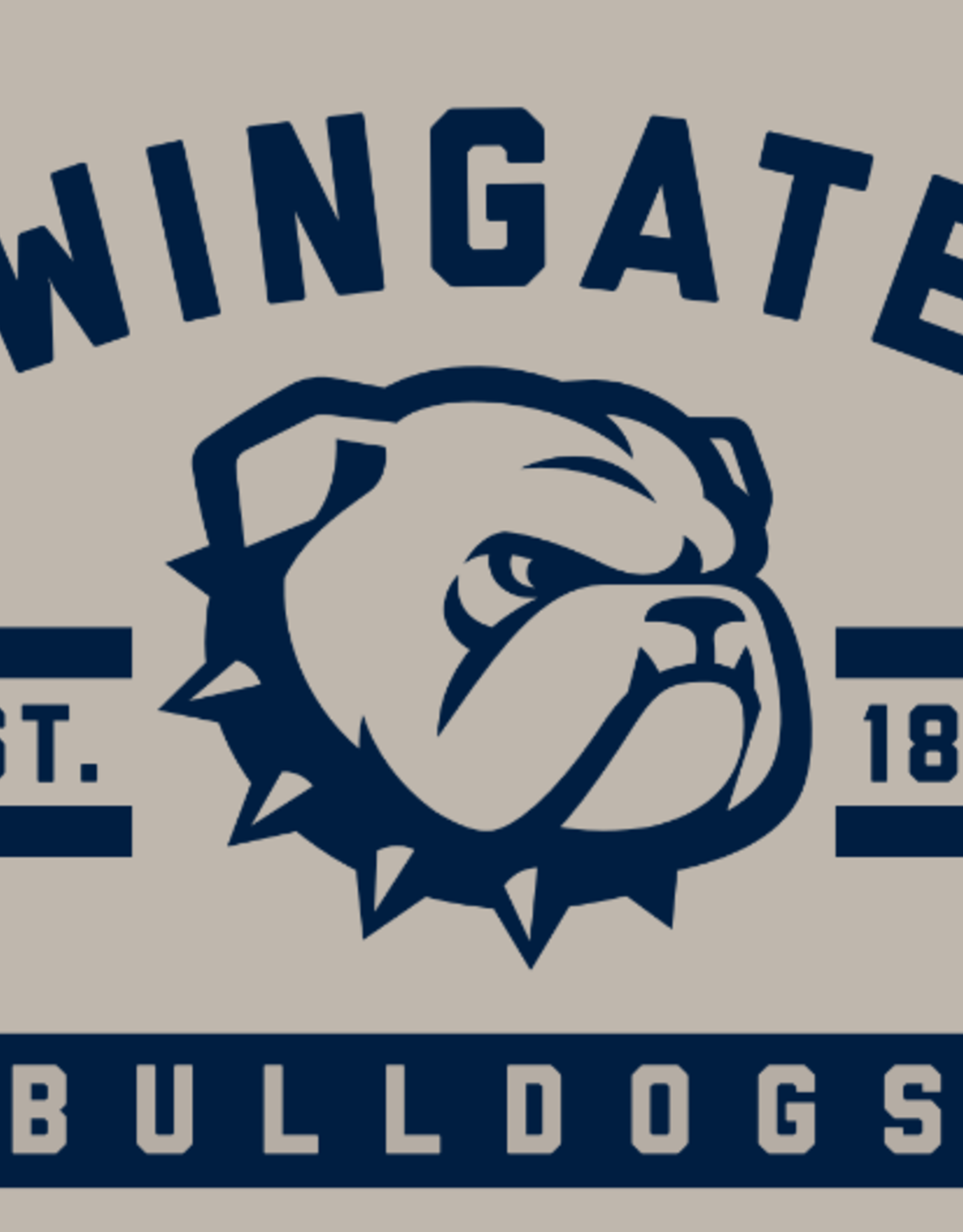 Logo Brands 54" x 84" Oatmeal Wingate University Est 1896 Dog Head Bulldogs Sublimated Sweatshirt Blanket