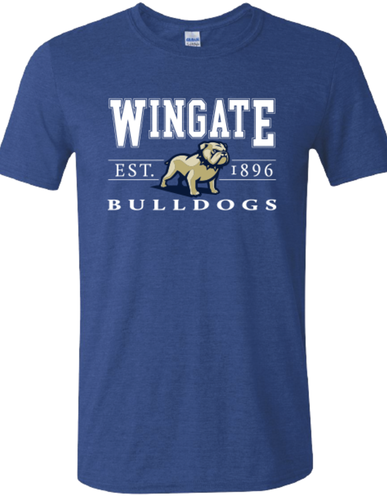 Gildan Soft Royal Wingate Full Standing Dog EST 1896 Bulldogs Short Sleeve T Shirt