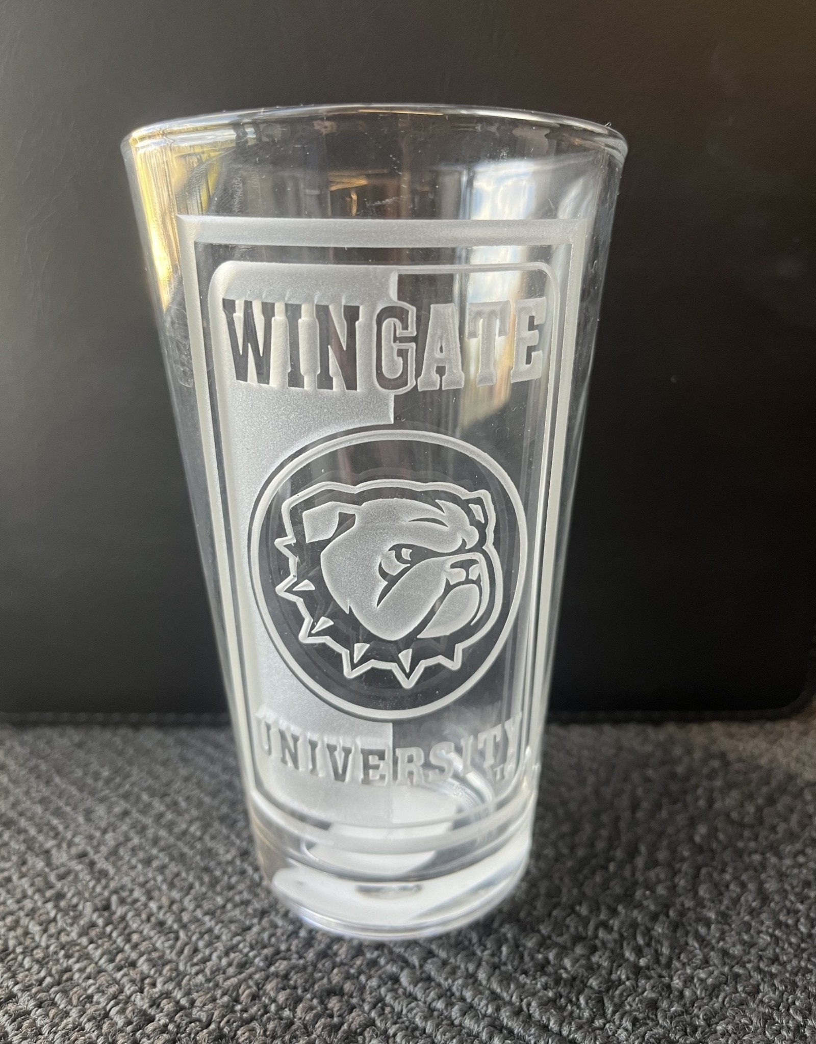 Spirit (PICK UP ONLY) 16oz Wingate Dog Head University Ultra Engraved Pint Glass