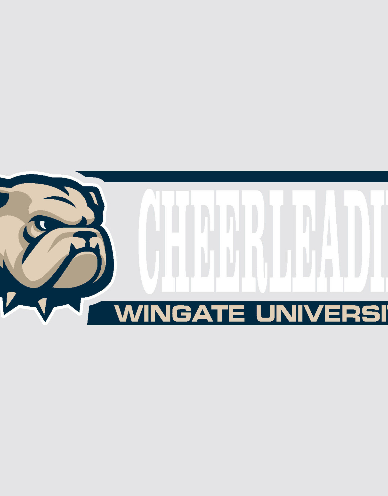 CDI 2 x 6 Dog Head Cheerleading Over Wingate University Decal