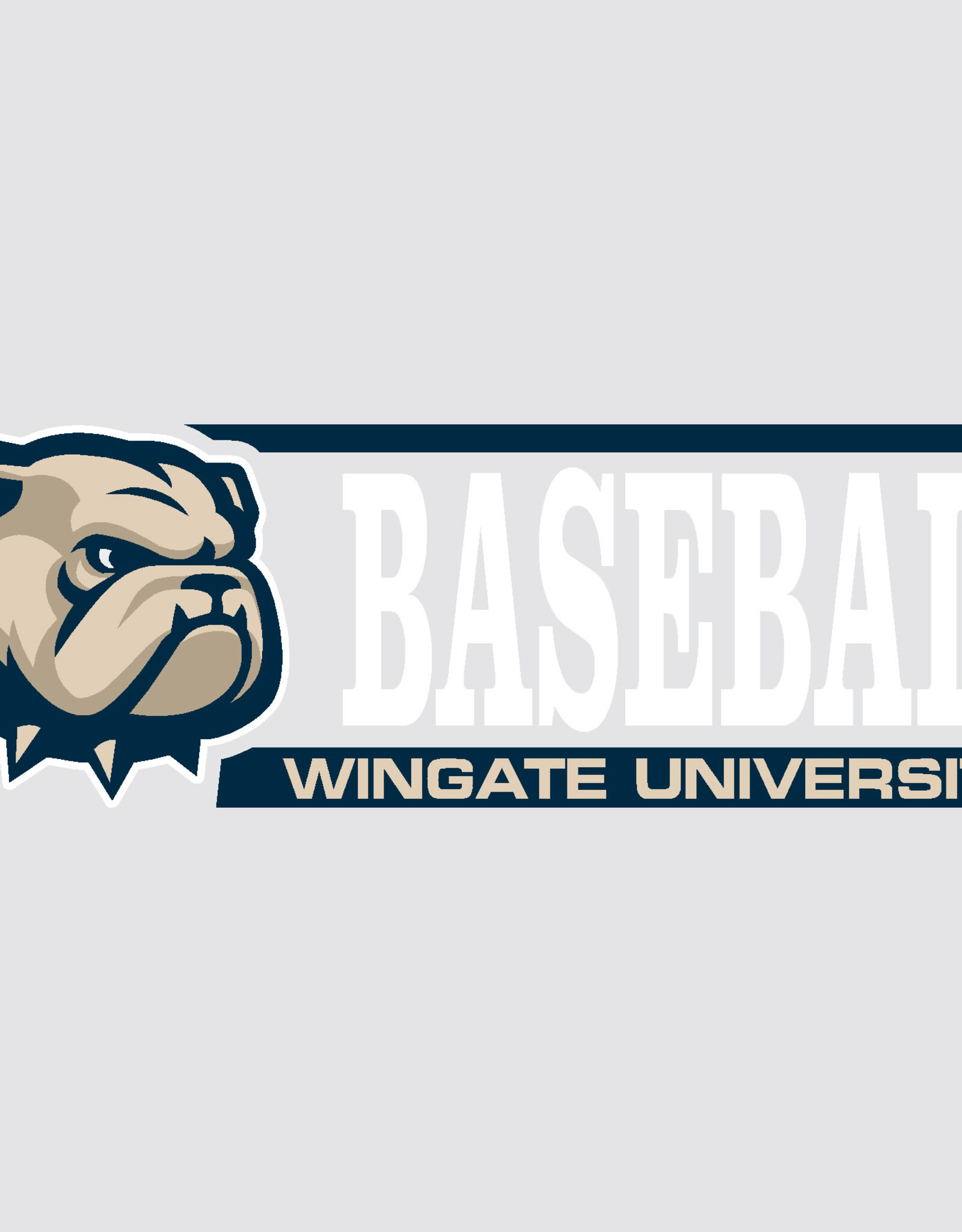 CDI 2" x 6" Dog Head Baseball Over Wingate University Decal