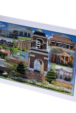 Jardine 10 Pack Wingate University Campus Collage Blank Note Cards