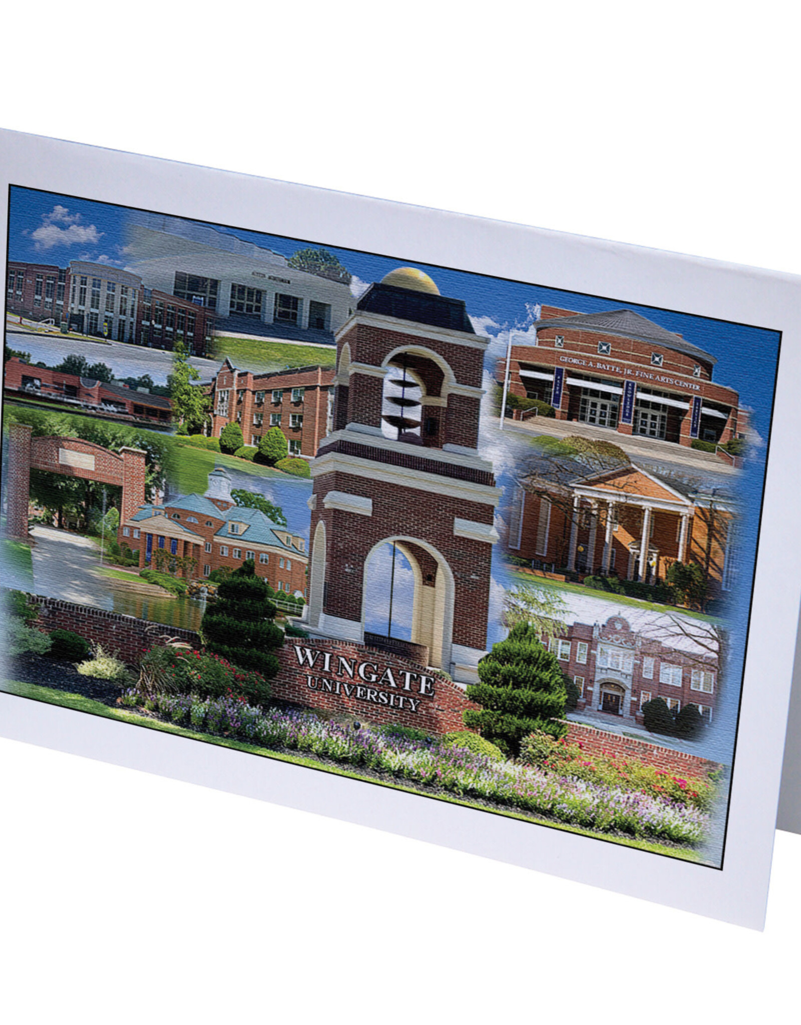 Jardine 10 Pack Wingate University Campus Collage Blank Note Cards