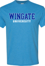 Gildan Heavy Cotton Teal Wingate University Short Sleeve T Shirt