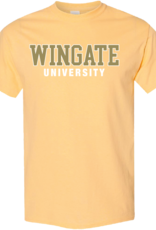 Gildan Heavy Cotton Yellow Wingate University Short Sleeve T Shirt