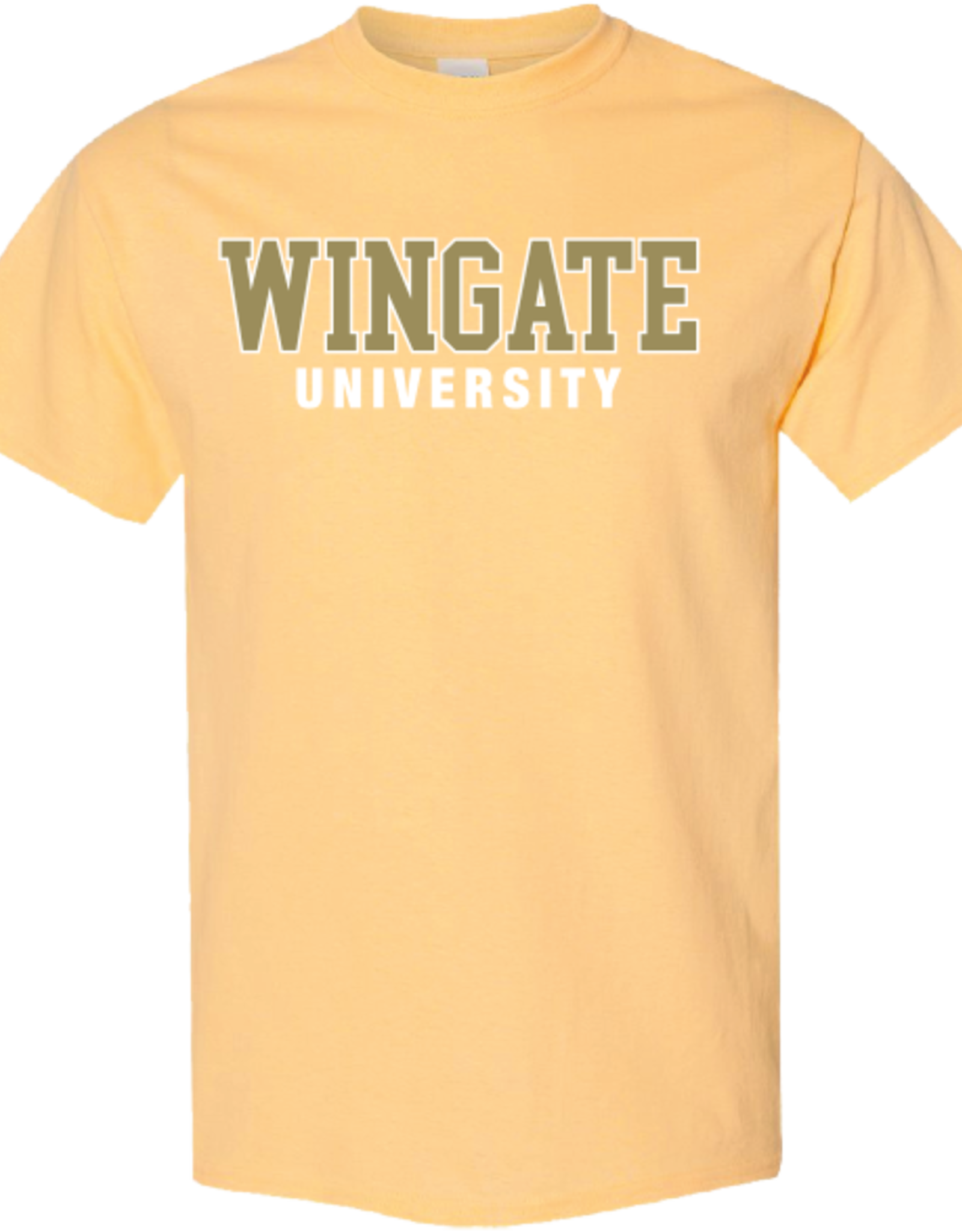 Gildan Heavy Cotton Yellow Wingate University Short Sleeve T Shirt