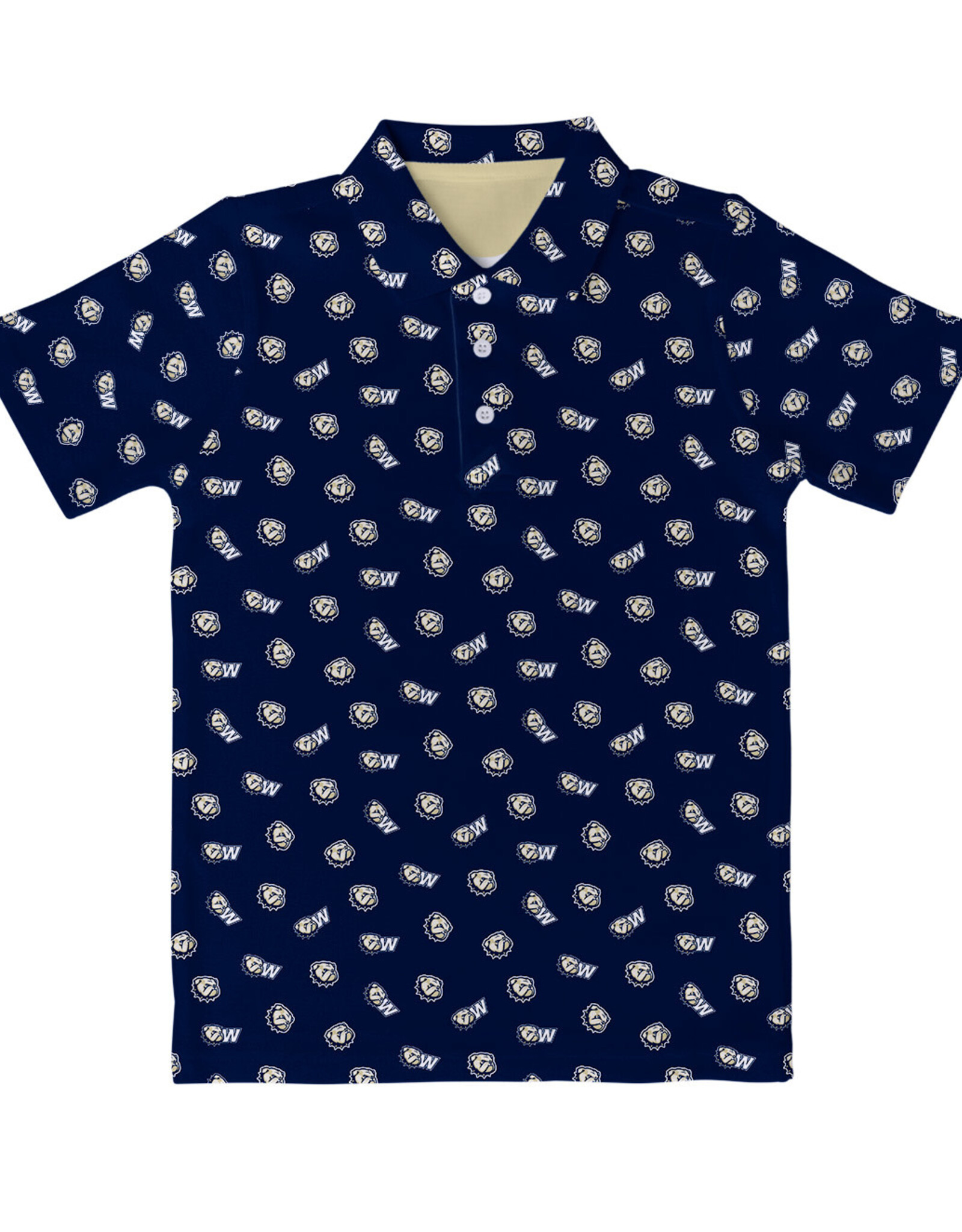 Vive La Fete Toddler Navy Dog Head W Sublimated Polo