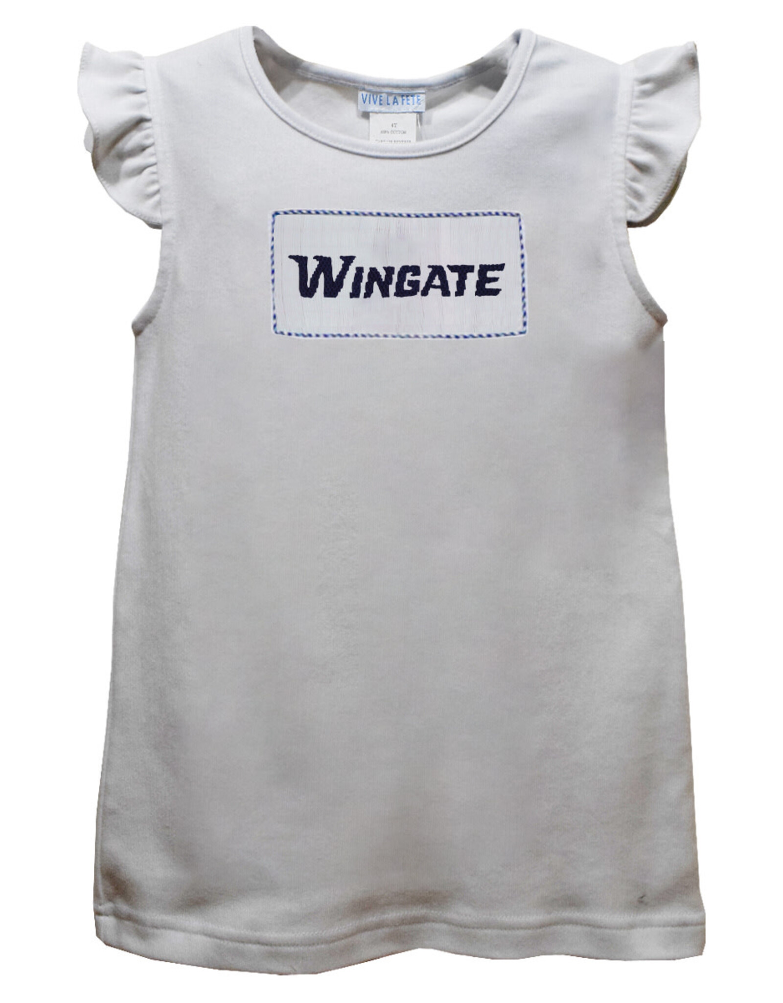 Vive La Fete Infant White Smocked Wingate Knit Angel Wing Short Sleeve T Shirt