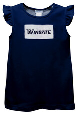 Vive La Fete Toddler Navy Smocked Wingate Knit Angel Wing Short Sleeve T Shirt