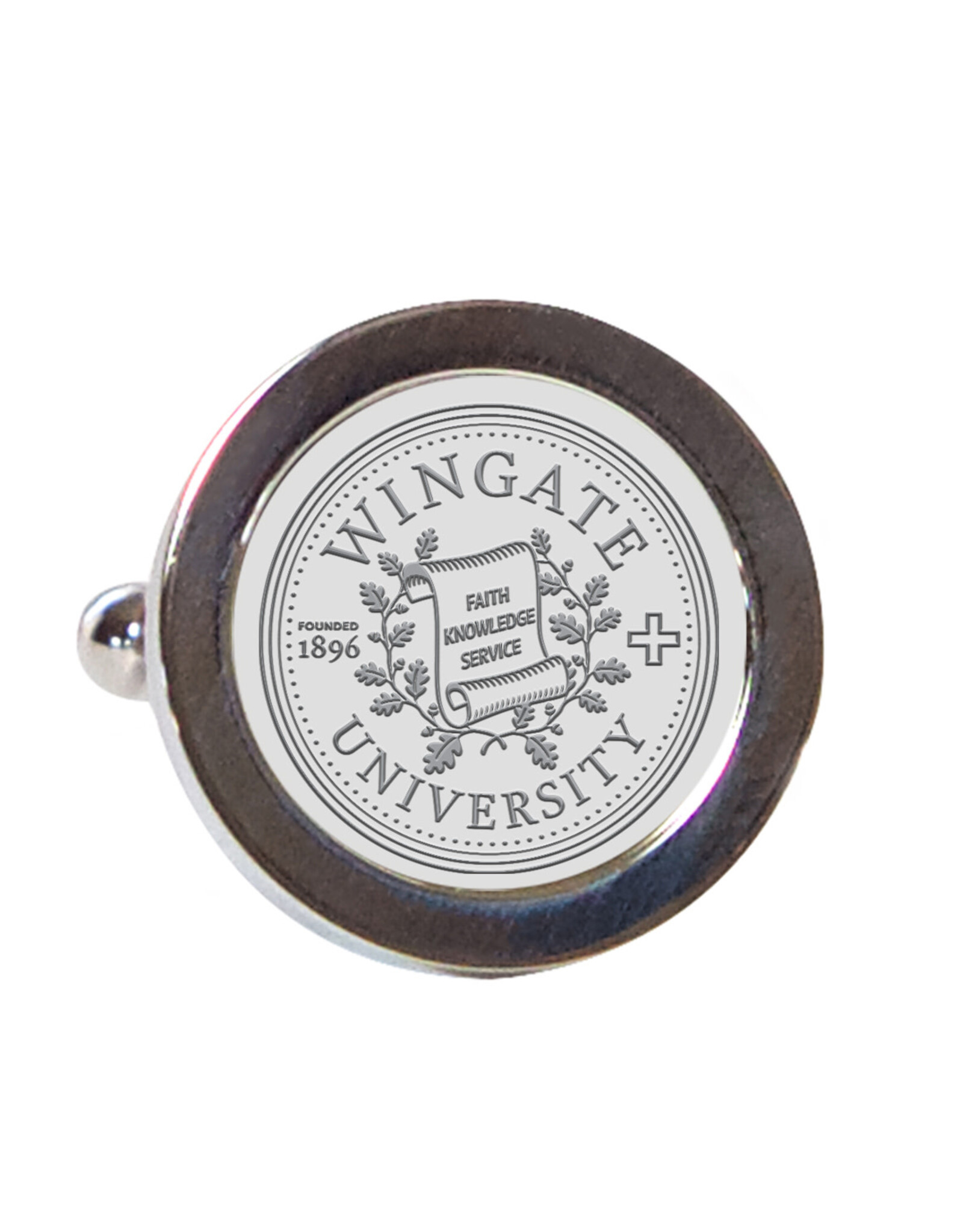 DROP SHIP ONLY Silver Wingate University Seal Cufflinks (ONLINE ONLY)