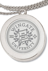 DROP SHIP ONLY Silver Wingate University Seal Pendant Necklace (ONLINE ONLY)