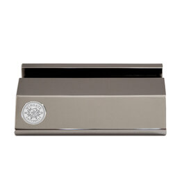 DROP SHIP ONLY Silver Wingate University Seal Business Card Holder (ONLINE ONLY)