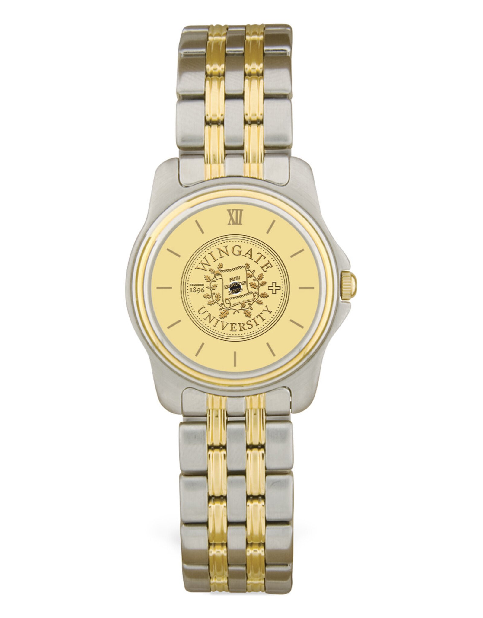DROP SHIP ONLY Ladies' Two-tone Wristwatch with Gold Wingate Seal Face (ONLINE ONLY)